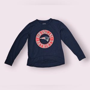 New England Patriots Women’s Sweatshirt Lightweight Size M Blue Pats Sweatshirt